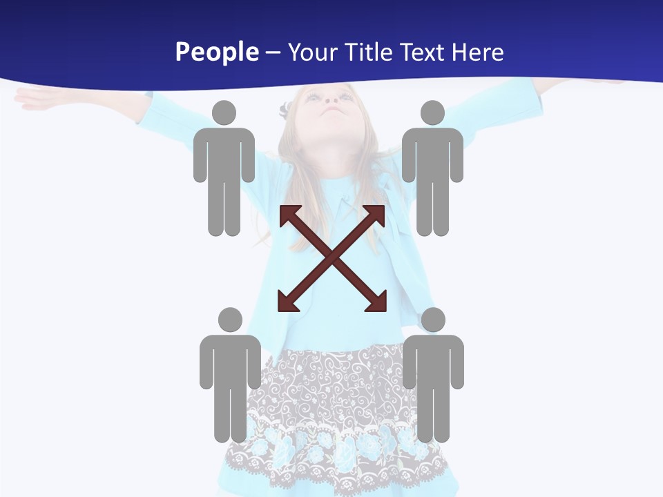 Girl Colorful Blond PowerPoint Template