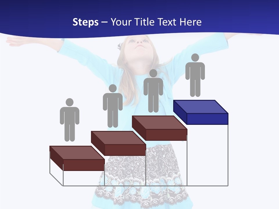 Girl Colorful Blond PowerPoint Template