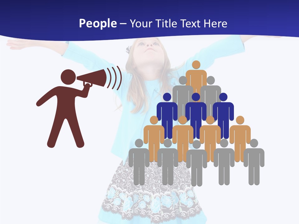 Girl Colorful Blond PowerPoint Template