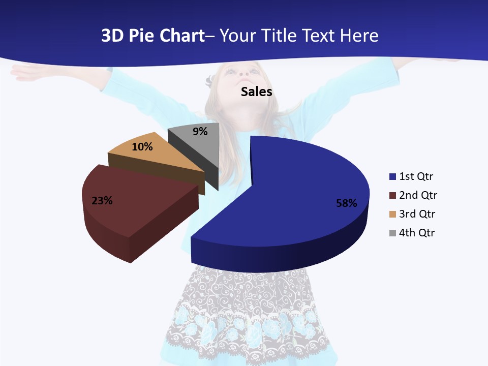 Girl Colorful Blond PowerPoint Template