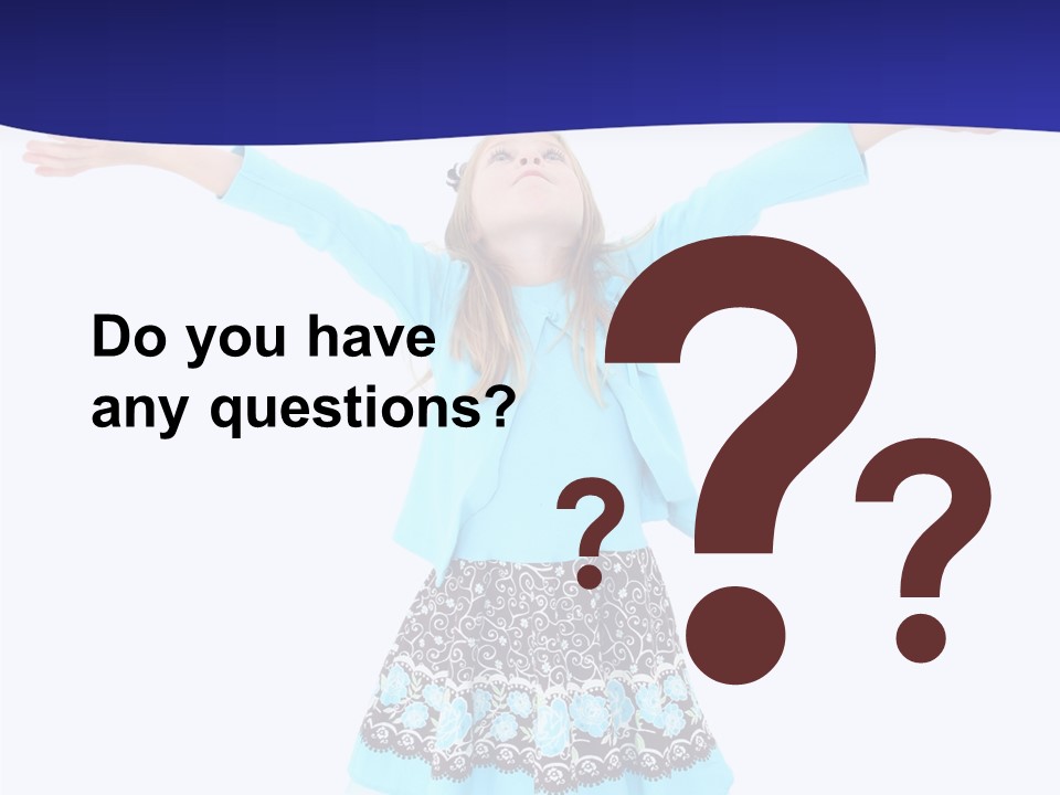 Girl Colorful Blond PowerPoint Template