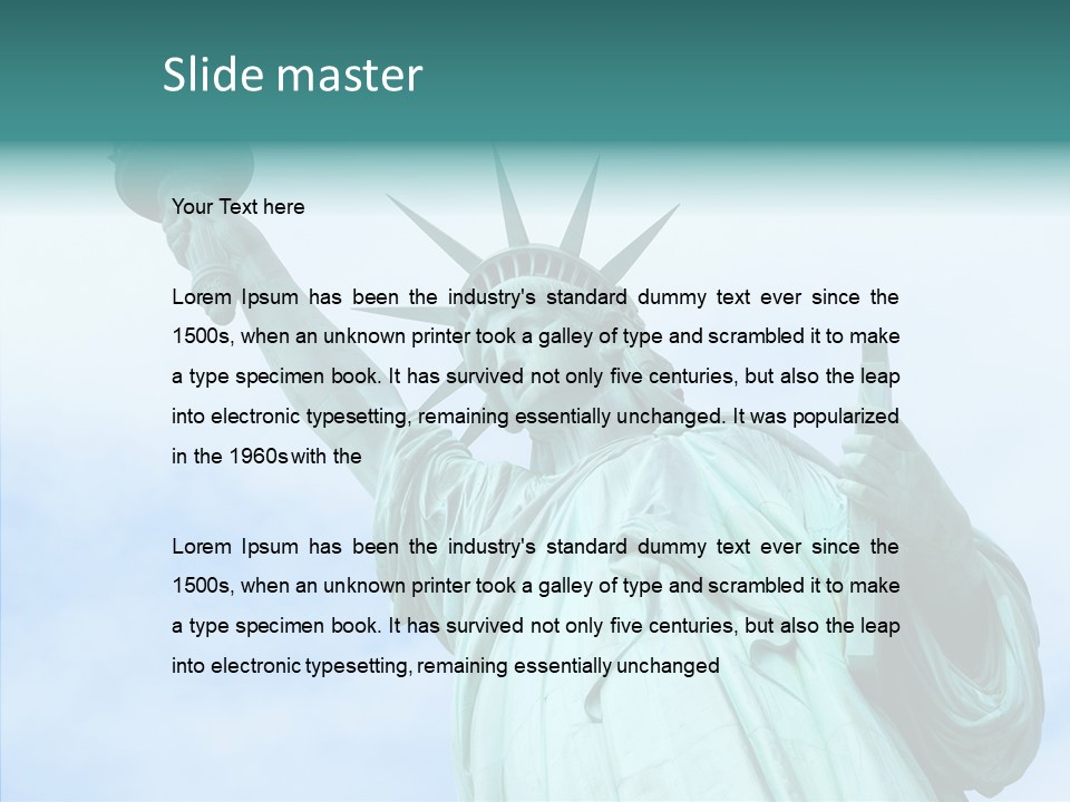 York Famous Torch PowerPoint Template