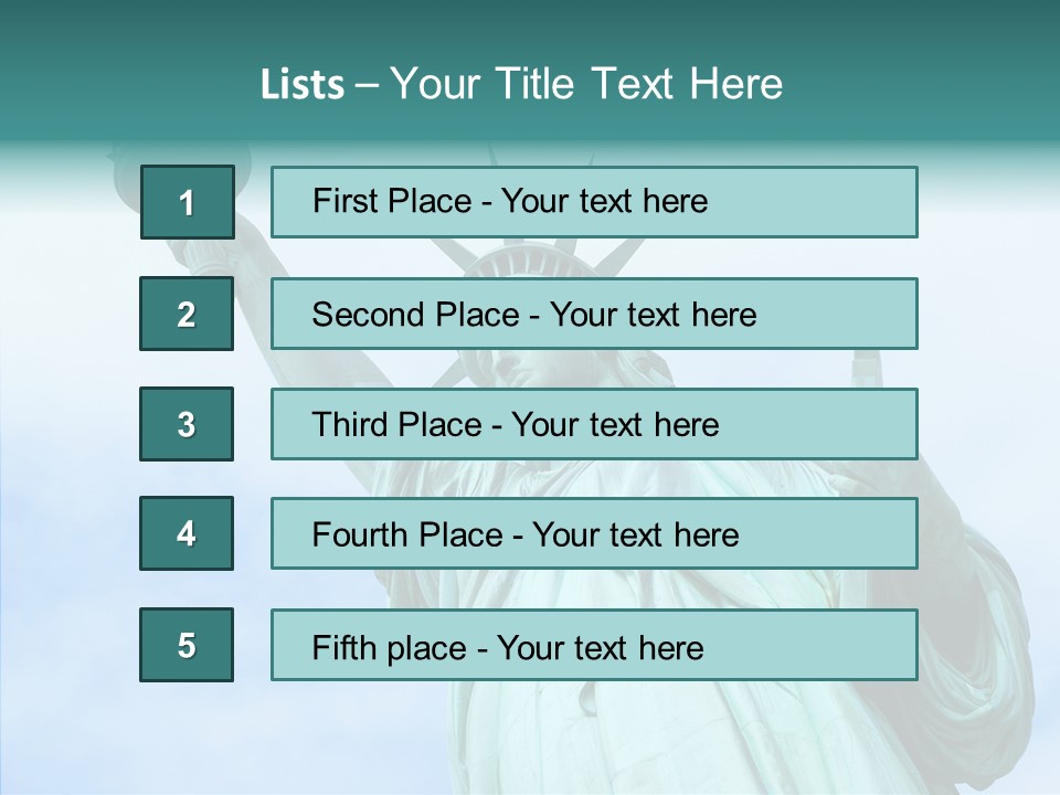 York Famous Torch PowerPoint Template