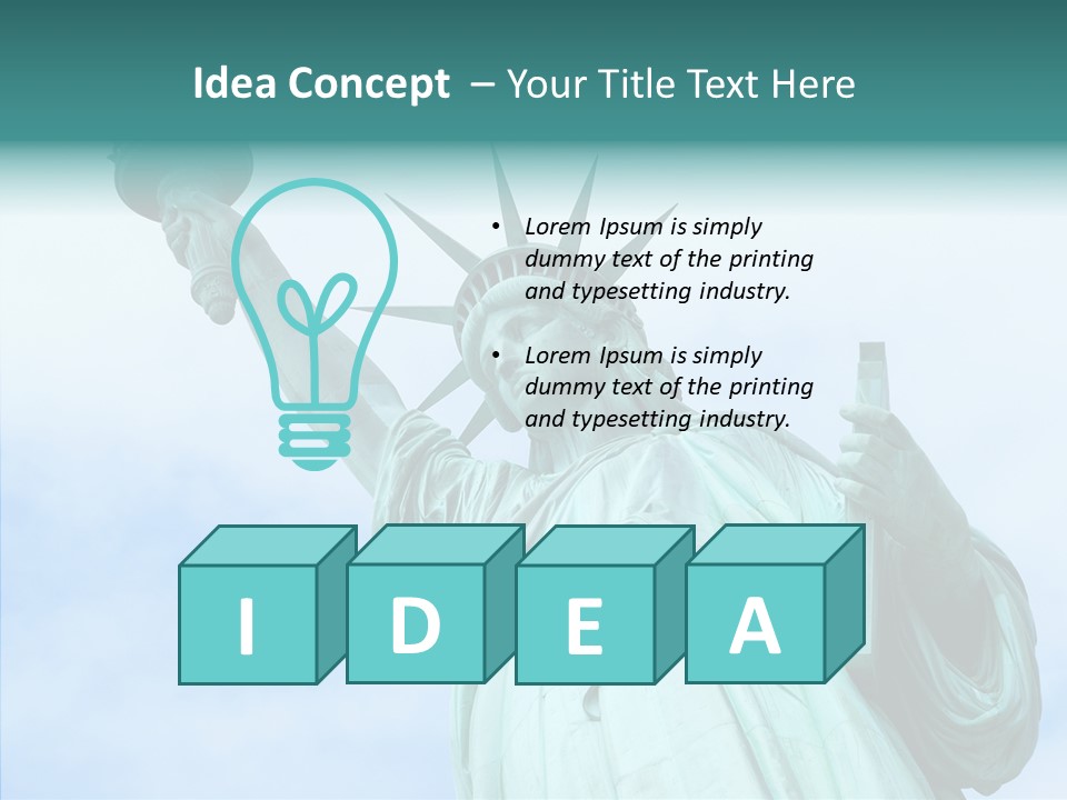 York Famous Torch PowerPoint Template