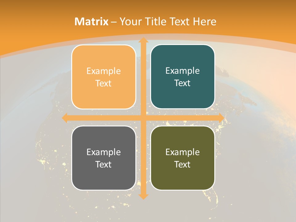 United States At Night PowerPoint Template