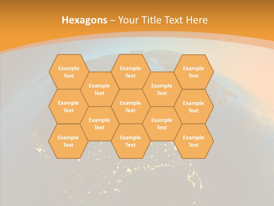 United States At Night PowerPoint Template