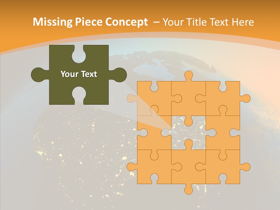 United States At Night PowerPoint Template