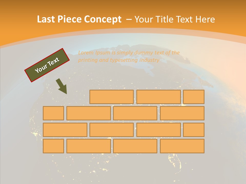 United States At Night PowerPoint Template