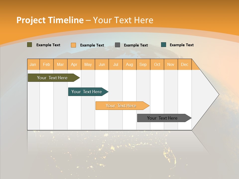 United States At Night PowerPoint Template