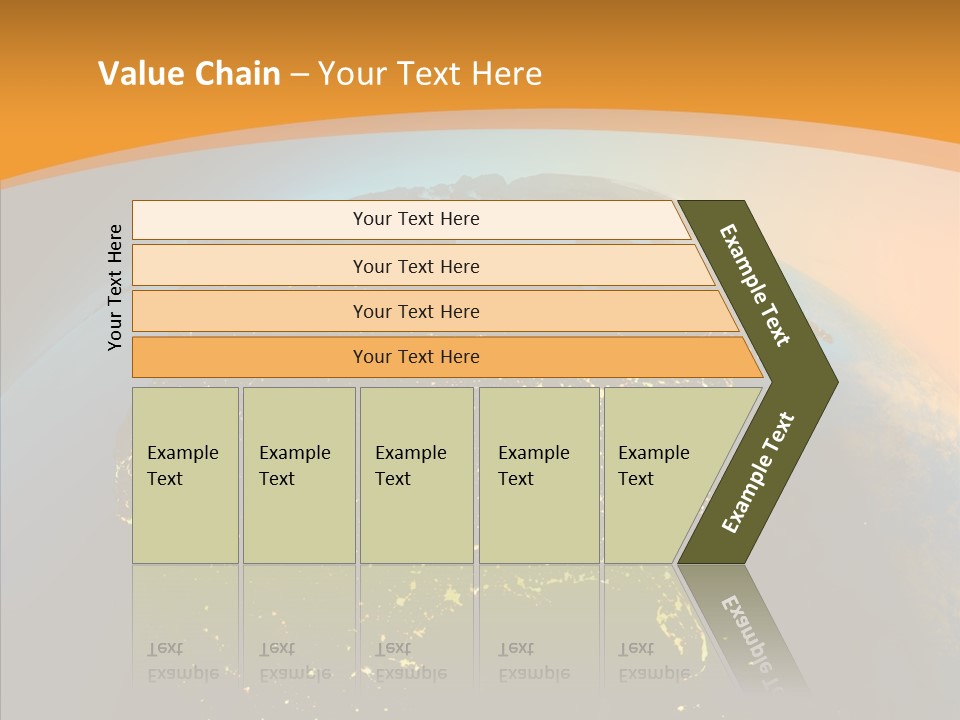 United States At Night PowerPoint Template