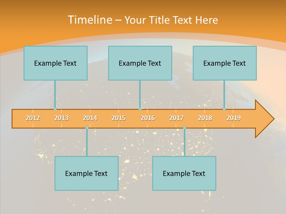 United States At Night PowerPoint Template