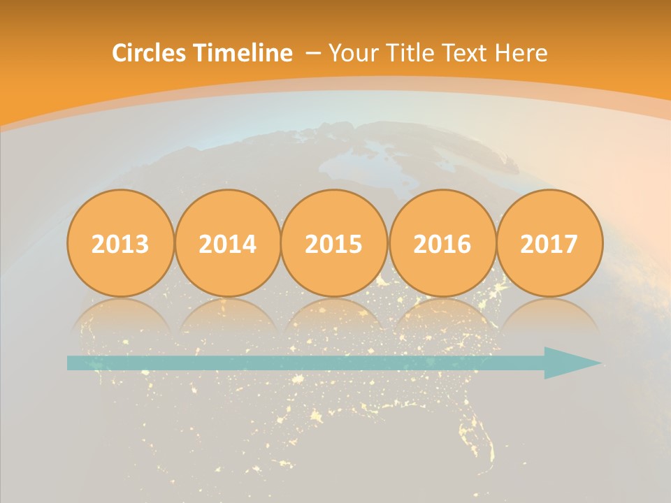 United States At Night PowerPoint Template