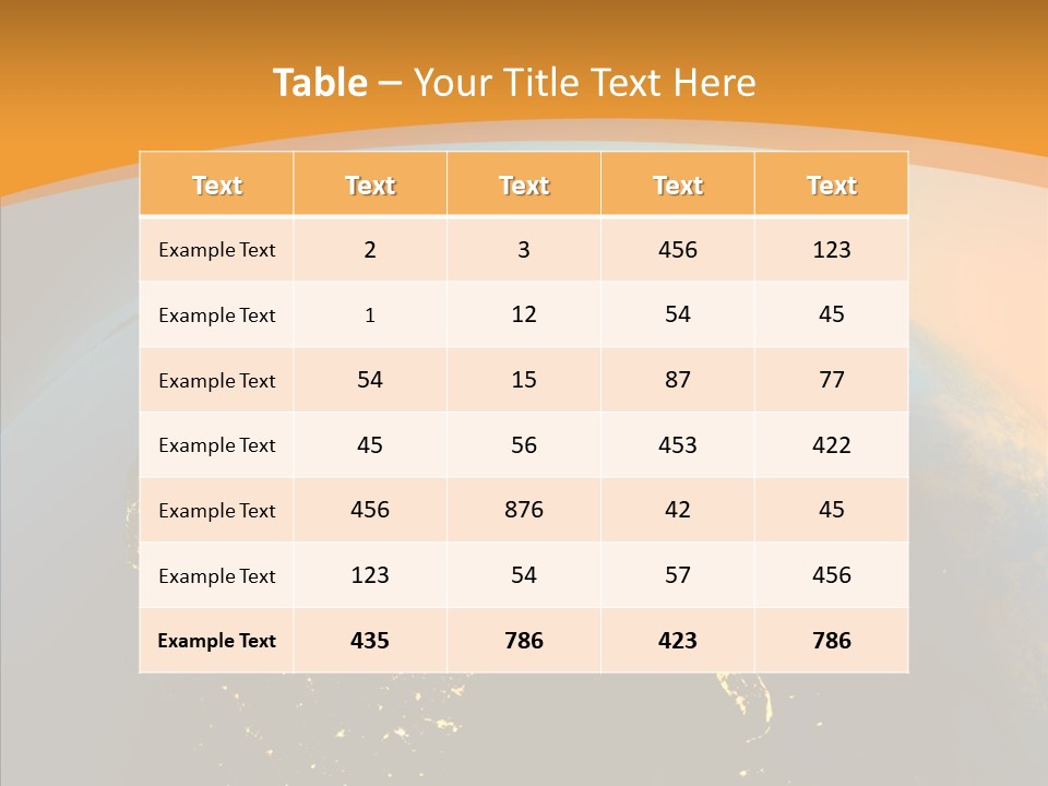 United States At Night PowerPoint Template
