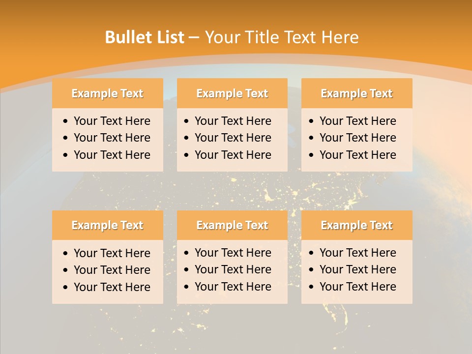 United States At Night PowerPoint Template