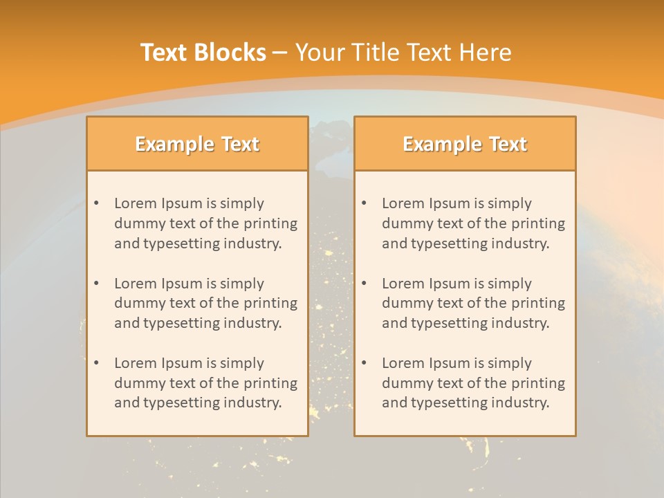 United States At Night PowerPoint Template