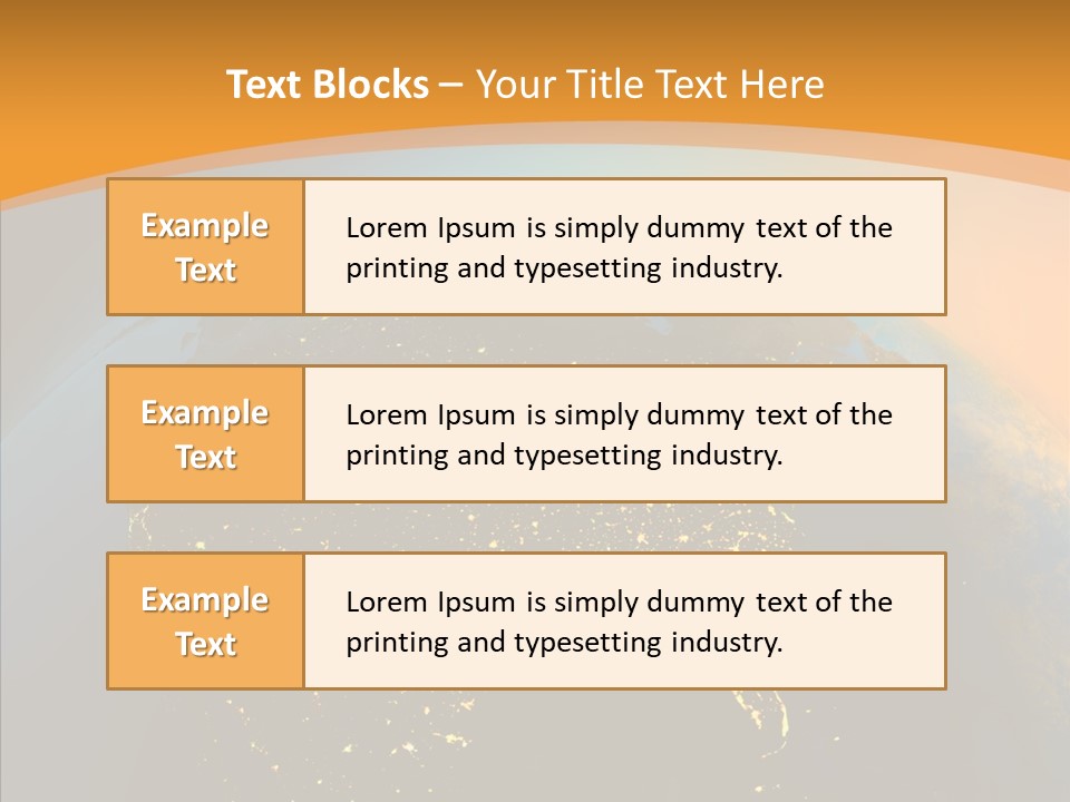 United States At Night PowerPoint Template