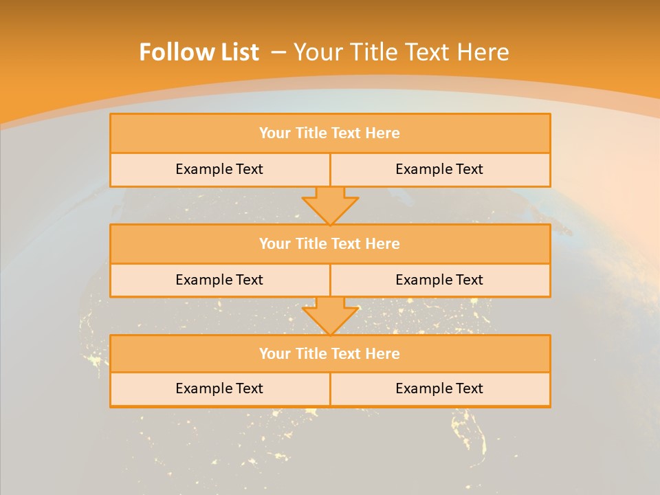 United States At Night PowerPoint Template