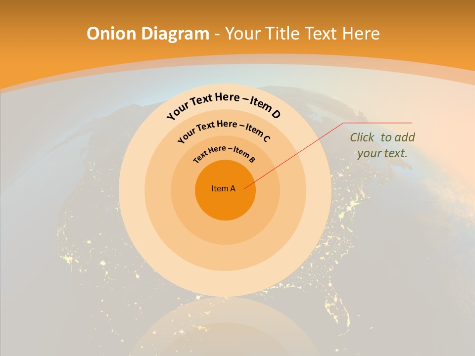 United States At Night PowerPoint Template