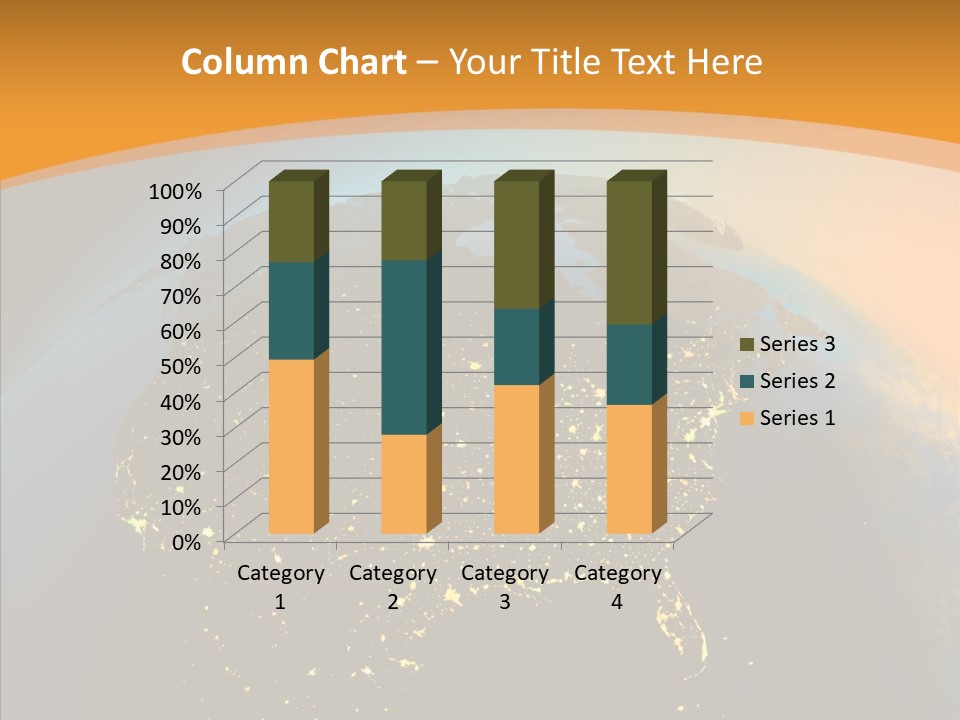 United States At Night PowerPoint Template