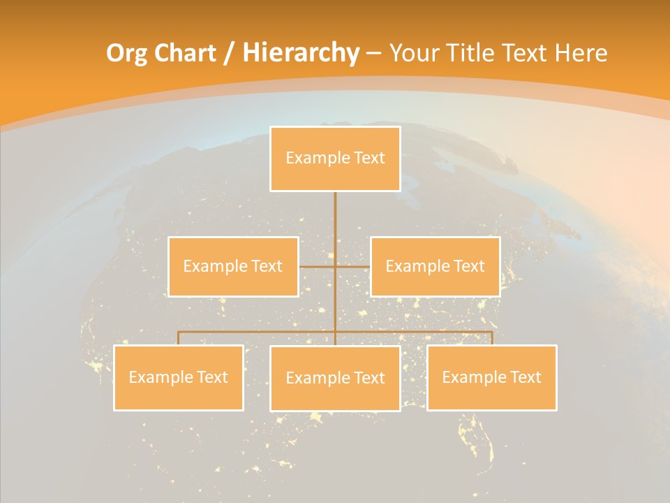 United States At Night PowerPoint Template