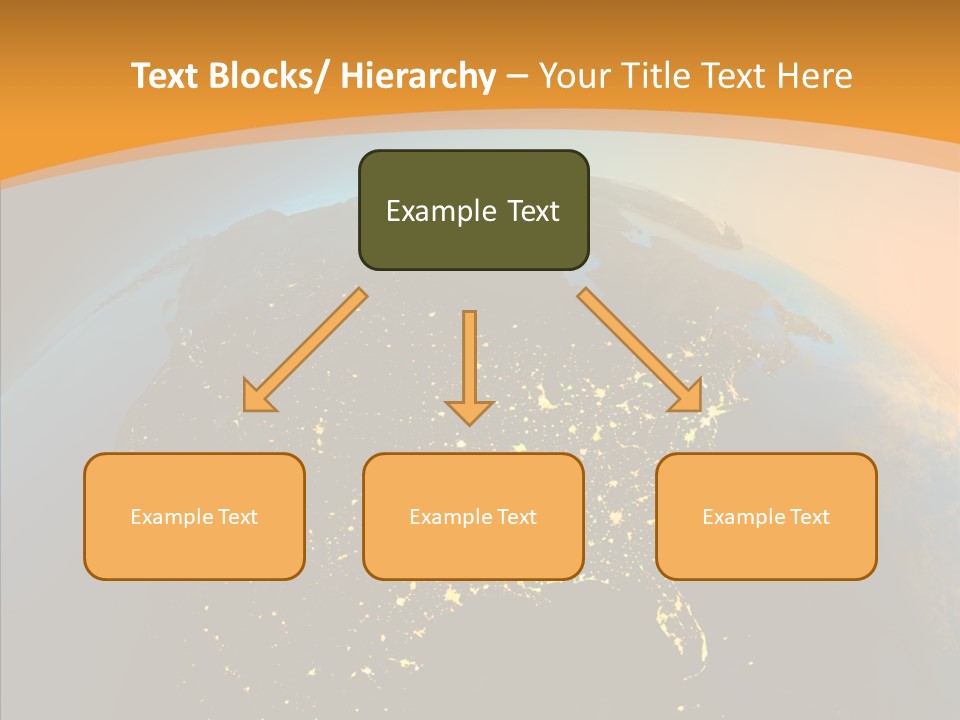 United States At Night PowerPoint Template