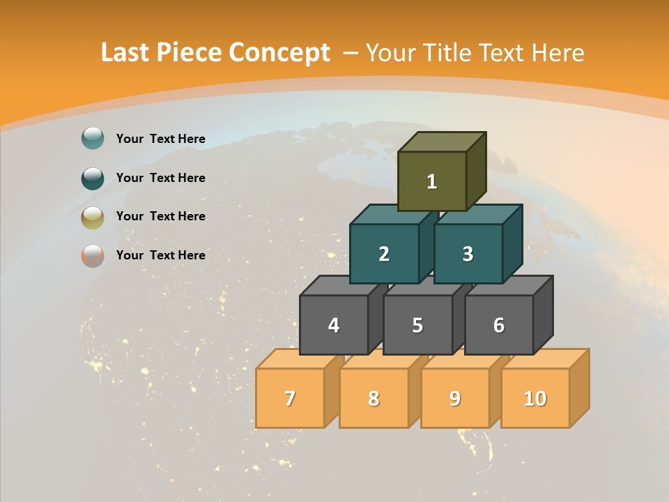 United States At Night PowerPoint Template