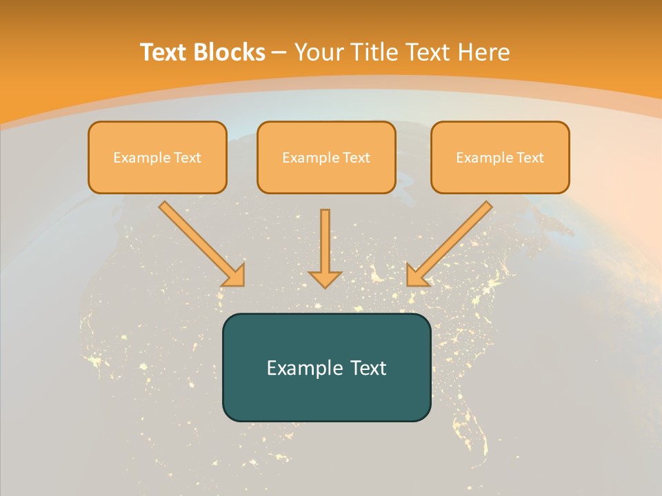 United States At Night PowerPoint Template