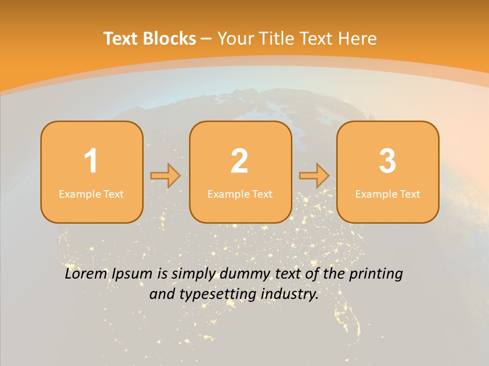 United States At Night PowerPoint Template