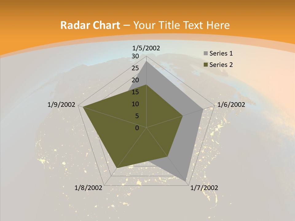 United States At Night PowerPoint Template