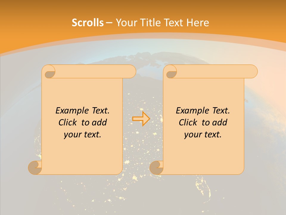 United States At Night PowerPoint Template