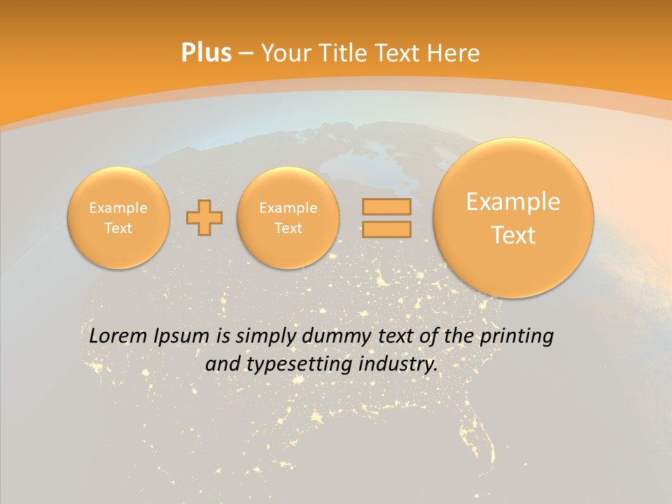 United States At Night PowerPoint Template