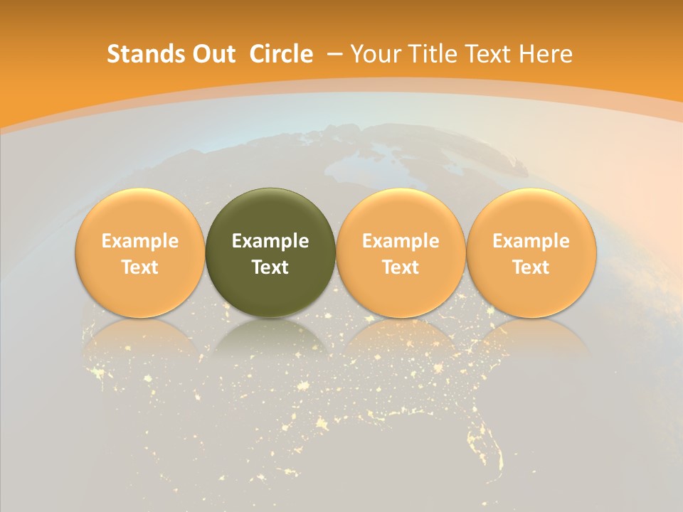 United States At Night PowerPoint Template