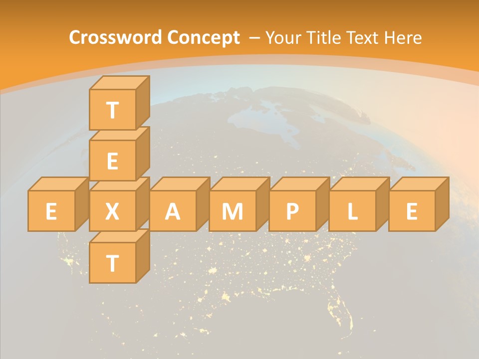 United States At Night PowerPoint Template