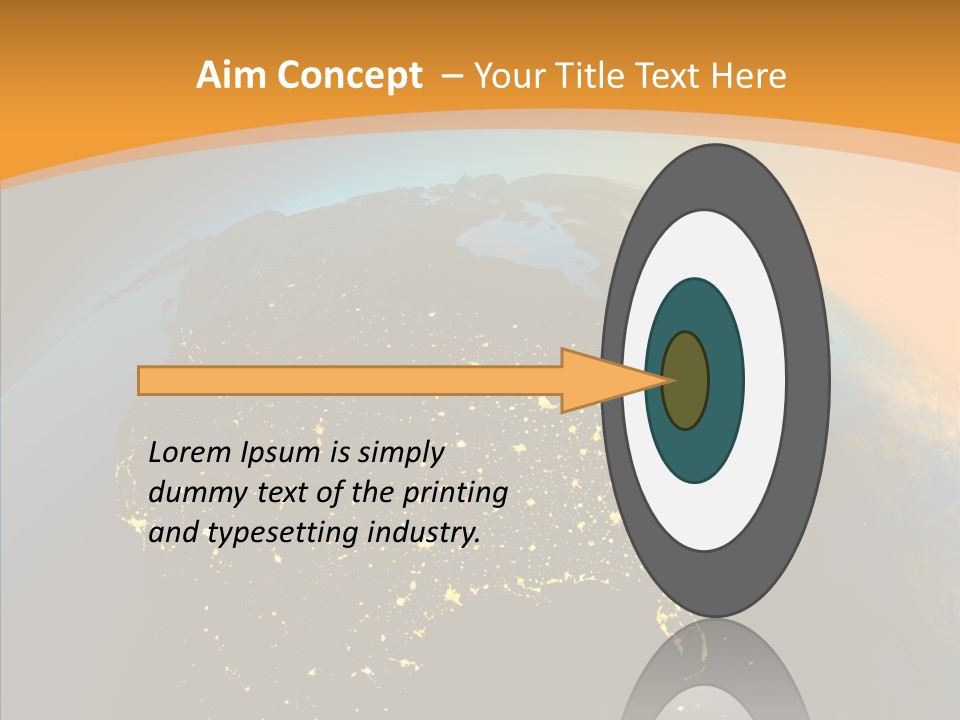 United States At Night PowerPoint Template