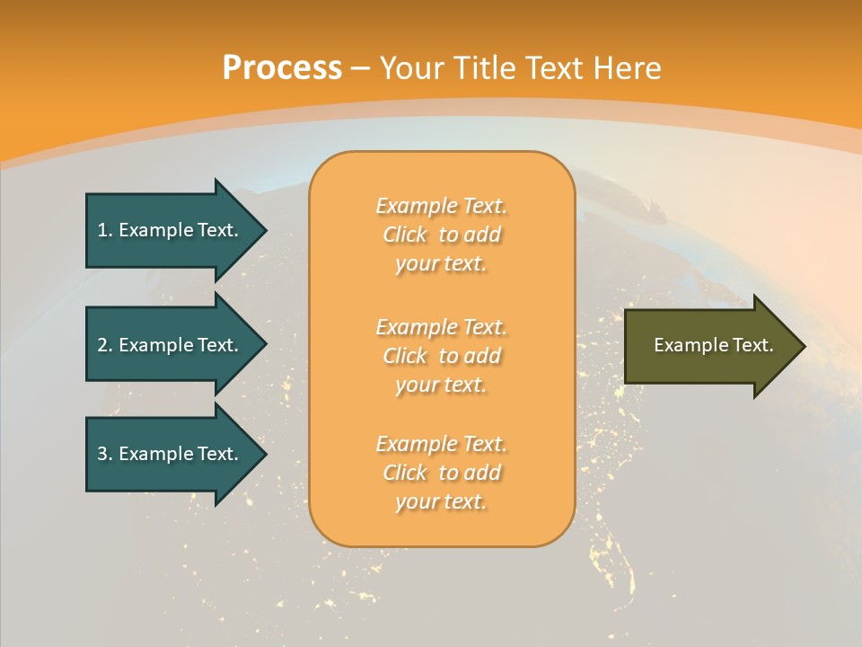 United States At Night PowerPoint Template