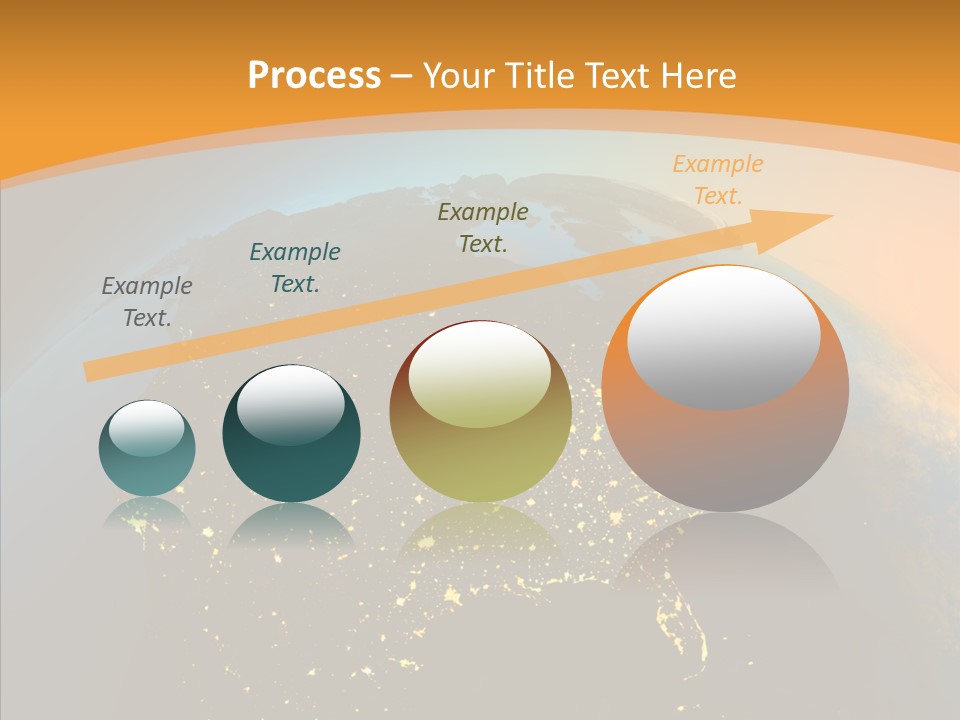 United States At Night PowerPoint Template