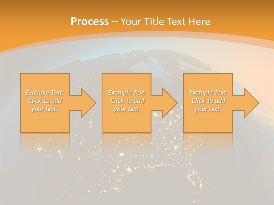 United States At Night PowerPoint Template