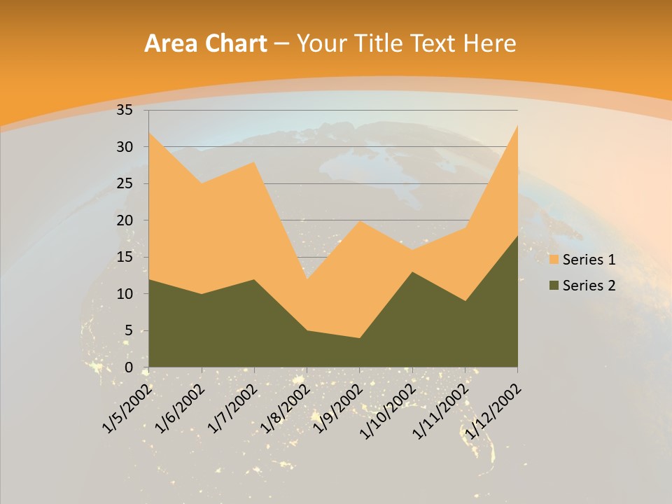 United States At Night PowerPoint Template