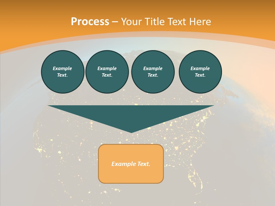 United States At Night PowerPoint Template