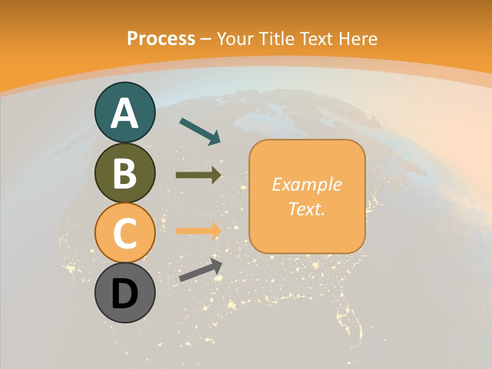 United States At Night PowerPoint Template