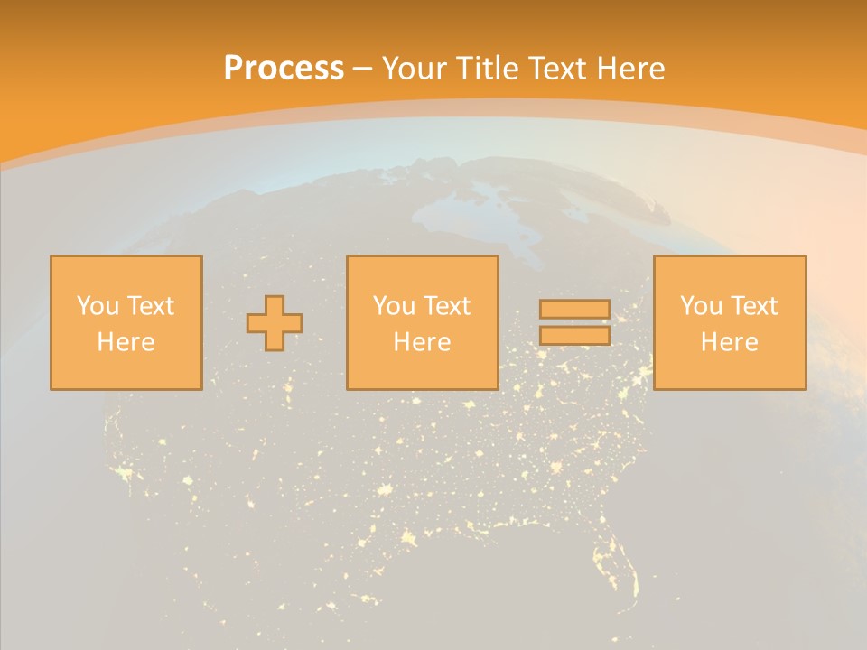 United States At Night PowerPoint Template