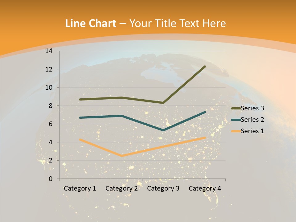 United States At Night PowerPoint Template