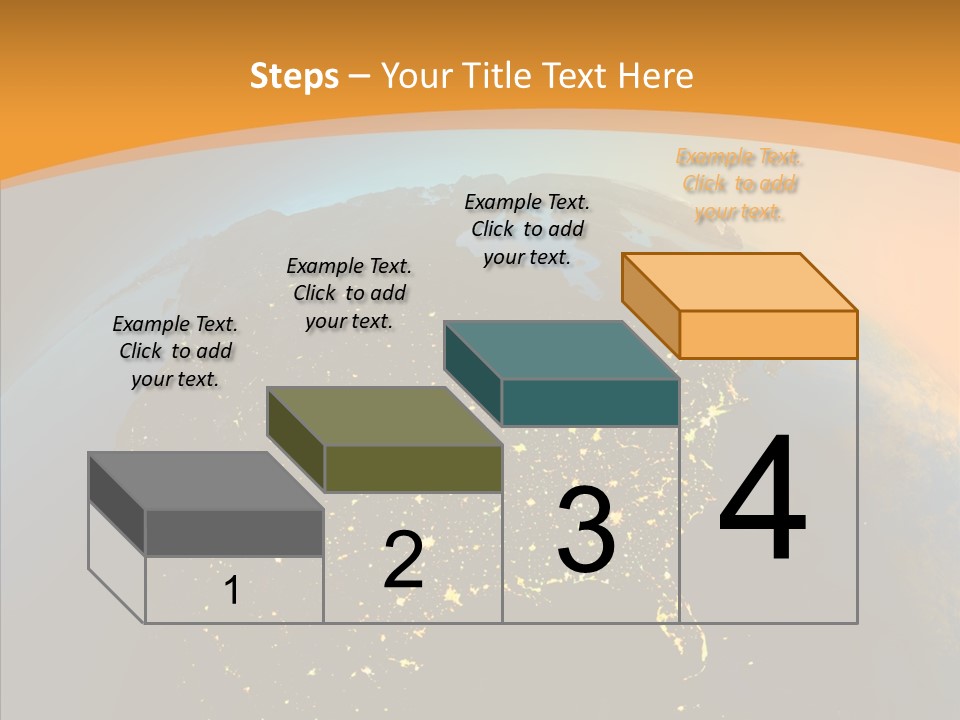 United States At Night PowerPoint Template