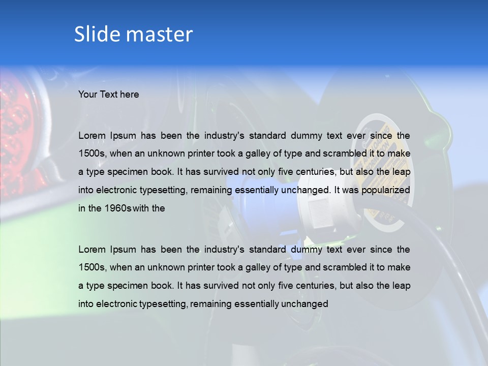 Battery Mobil Environment PowerPoint Template