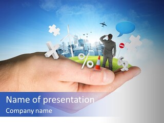 Strategy Plane Landscape PowerPoint Template