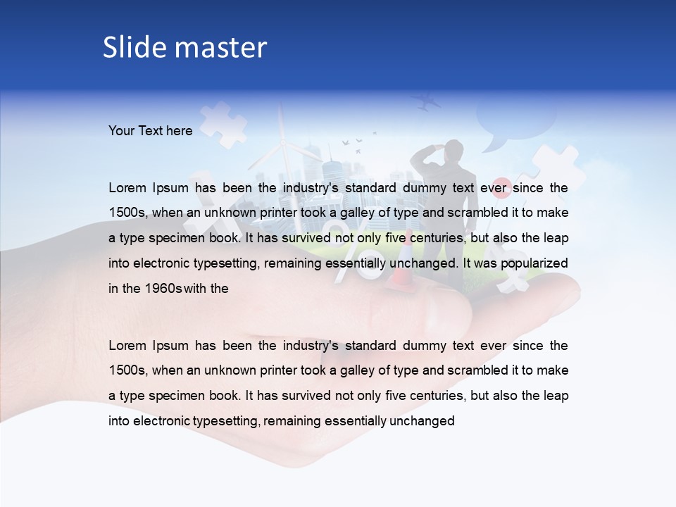 Strategy Plane Landscape PowerPoint Template