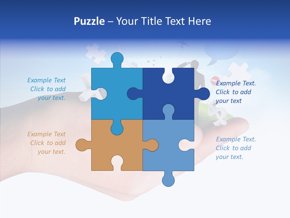 Strategy Plane Landscape PowerPoint Template