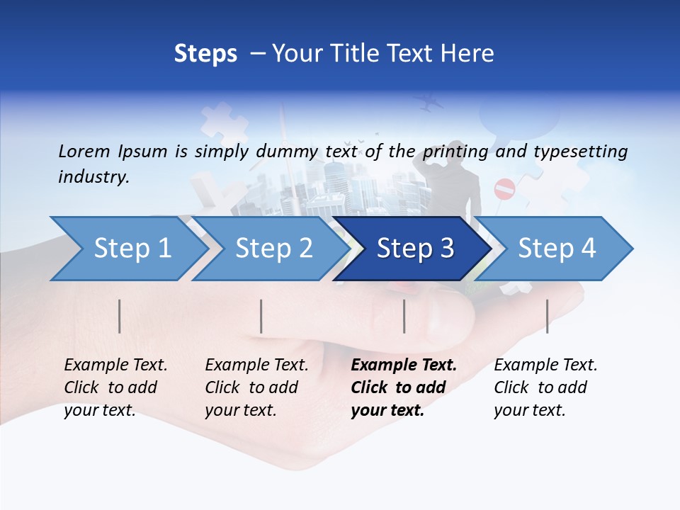 Strategy Plane Landscape PowerPoint Template