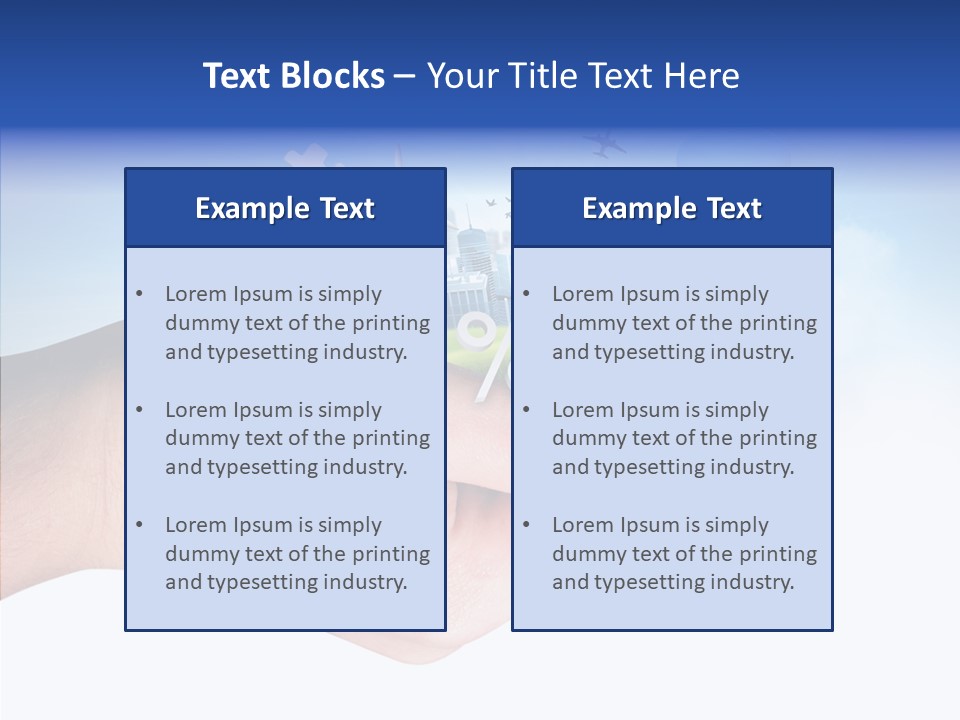 Strategy Plane Landscape PowerPoint Template