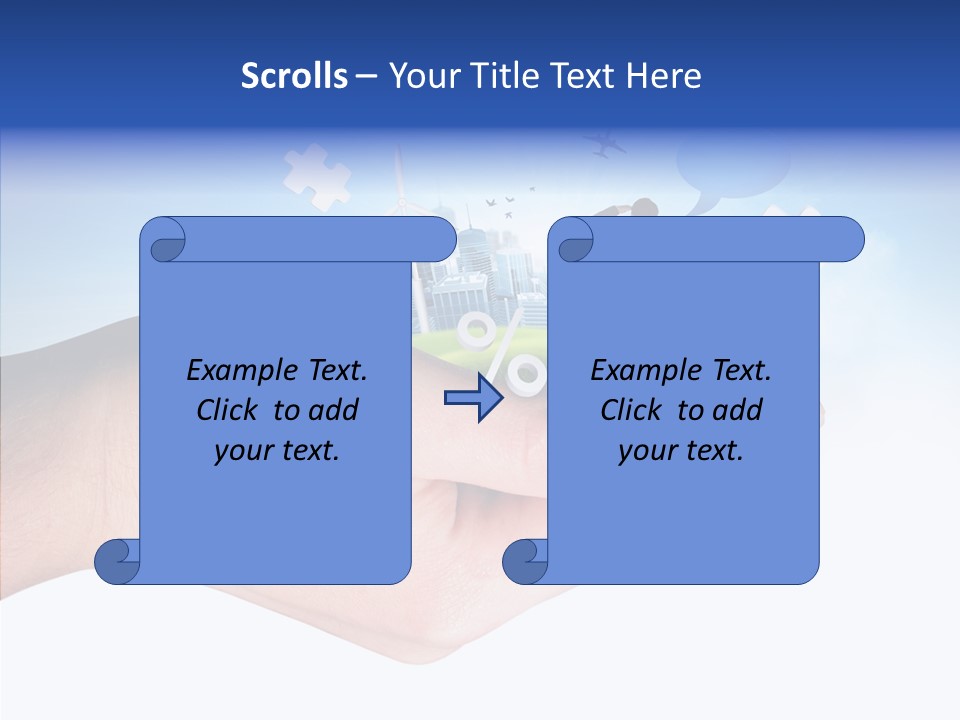 Strategy Plane Landscape PowerPoint Template